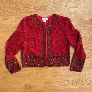 Vintage Laurence Kazar red jacket